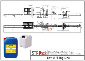 Cheap 10-20L Lubricating Oil Fillling Line With Net Weigh Filling Machine,Jerry Can Capping Machine,Labeling Machine for Drum for sale