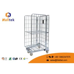 Chrome Plated Material Carrying Trolley Customized Logo With Wheels