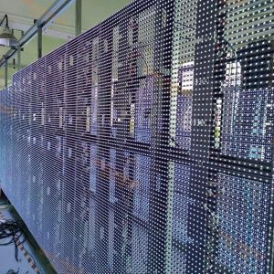 600W/2 16x16mm Transparent Advertising Full HD LED Display Fasade Outdoor Full