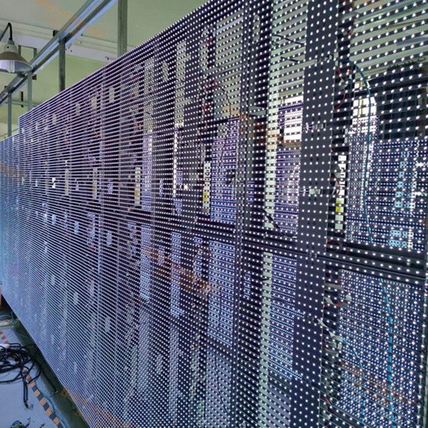 600W/2 16x16mm Transparent Advertising Full HD LED Display Fasade Outdoor Full