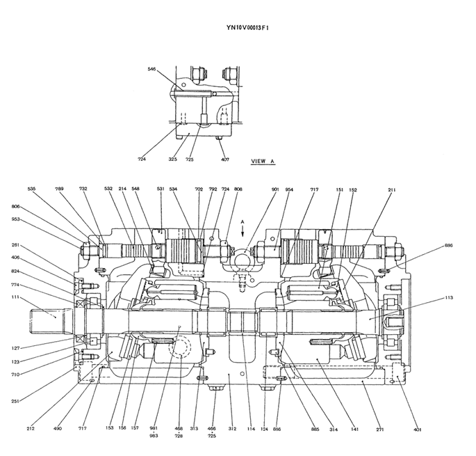 K3V112DTP-9TDL for SK200-6 New type iron seat YN10V00013F1 MAIN PUMP Dependable Excavator Hydraulic Pumps: Trusted by Construction Teams