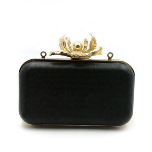 Unique Flower Nob Light Gold Box Clutch Frame Iron Frame