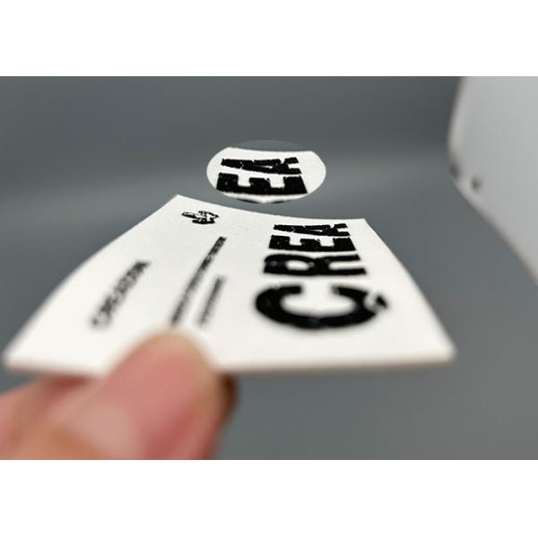 Good Washable White Microfiber Screen Printed Patches With Matte Silicone Logo