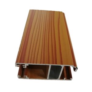 Sliding Windows Building Materials 6063 T5 Wood Finish Aluminium Profiles