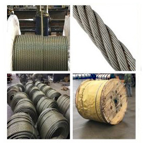 6*24 7FC 20mm Galvanized Steel Wire Rope for Trawl Fishing Hot DIP Surface Non