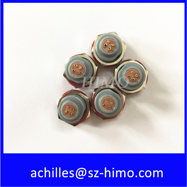 push pull 4pin lemo plastic circular connector PAG PKG female panel mount