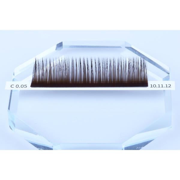 Brown Color Semi Permanent Individual Lashes J B C Curl 0.15mm Thickness Hand Made Type
