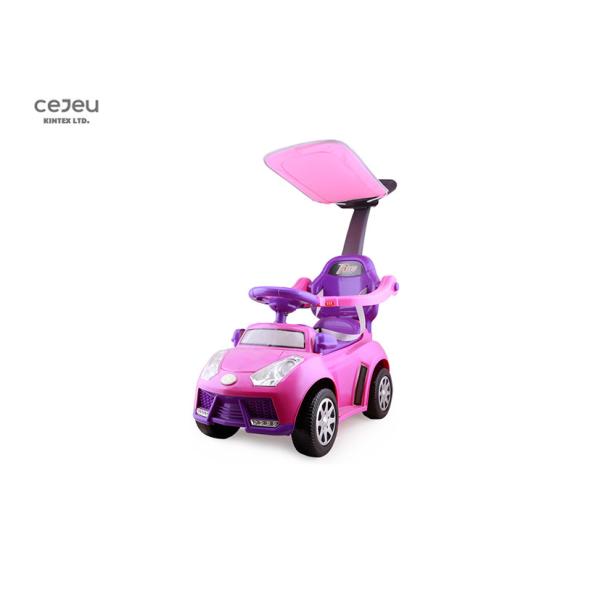 Quality 3KM/HR Push Along Toy Car 3C Pink Push Along Car Storage Under Seat wholesale