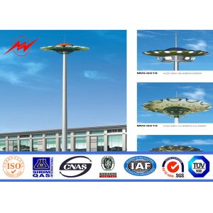 Blasting 5 sections 55M Q345 High Mast Pole with Lifting System