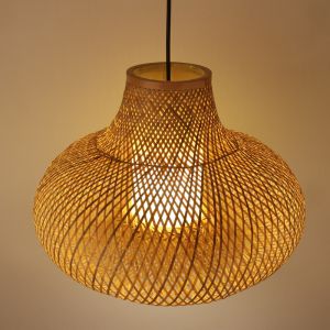 New Japanese Bamboo Ceiling Pendant Lights Handmade Retro Hanglamp Lighting(WH