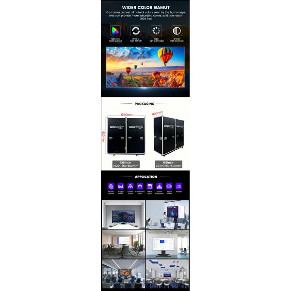 Portable All in One Integrated Lifting Folding P0.93 P0.78 Rental Video Wall Micro COB Indoor Led Display Screen for Conference