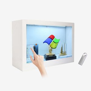Dual OS Interactive Clear Transparent LCD Screen Box With WiFi For Real Time