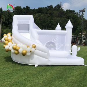 Bouncer Slide Combo Inflatable Bouncy House Castle With Slide and Pool Jumping