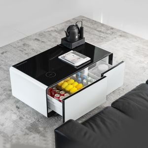 Cheap LED Light Coffee Table with Fridge Drawers and Cooling Storage 1020*585*472 Dimensions for sale