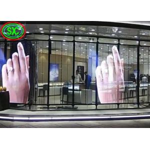 G3.91-7.82 Ultra-Thin Full Color Transparent Video Wall SMD2525 IP54 Long