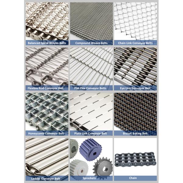 Food Grade 304 316L 201 Stainless Steel Chain Link Spiral Wire Mesh Conveyor Belt