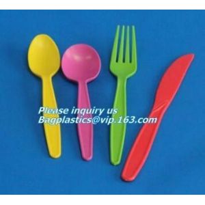 5.5 inch BPA FREE Spork Biodegradable Plastic PLA Fork Spoon Combination Corn