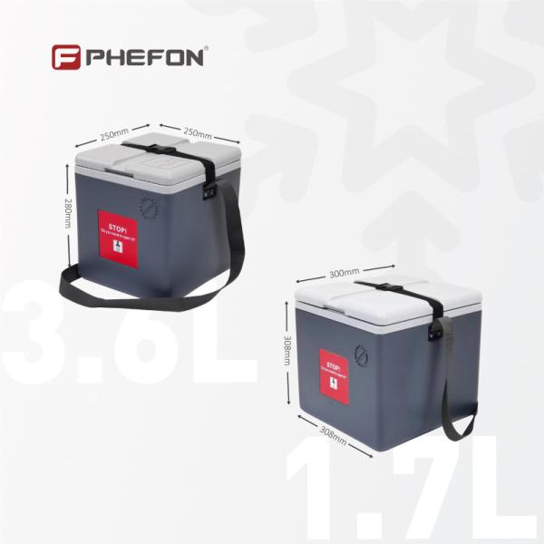 Quality Phefon 1.5L 1.7L Hard Cooler Vaccine Cooler Box Cool Cube Vaccine Transport wholesale