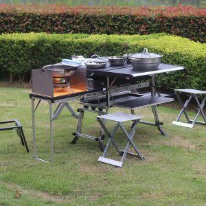 China Multifunctional Aluminum Camping Table for Easy Cooking and BBQ in Outdoor Activities on sale