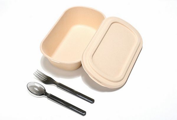 Quality Biodegradable Bamboo Pulp Food Container Microwaveable With Cover Safety wholesale