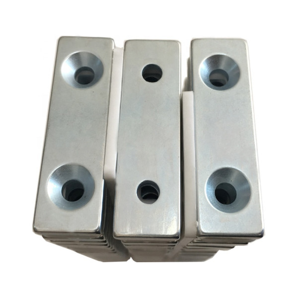 Quality N42 Super Strong Neodymium countersunk magnets NdFeB rectangular/block magnets with counter holes wholesale