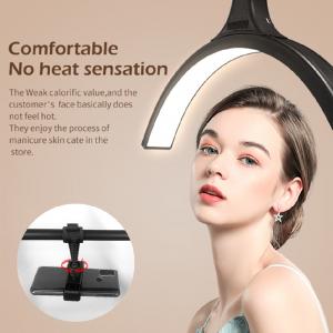 China Warm Smd 448pcs LED Half Moon Light 6000lux Hair Salon Photo Lighting Set With Holder on sale