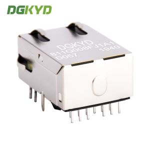 Height 11.3mm 12 Pins GIGABIT RJ45 MAGNETIC JACK MAGNETICS ACC. TO IEEE802.3af