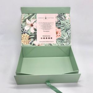 Light Green Foldable Packaging Box Cardboard Storage Matt Paper For Skin Care