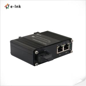 China Mini Industrial 1-Port 1000X to 2-Port 10/100/1000X 30W PoE+ Media Converter on sale