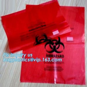 30 Gallon 33" X 40" Red Isolation Infectious Waste Bag / Biohazard Bag High
