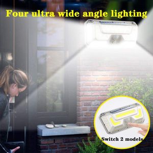 44COB 50LED Wireless Solar Motion Sensor Light / 1000lm Sensor Solar Led Wall