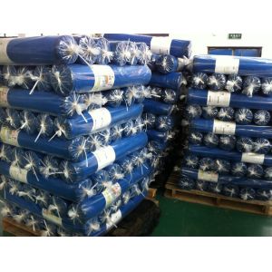 Blue Wrap Knitted Agricultural Netting Roll Windbreak Net , Uv Protection