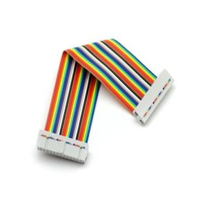 China Custom Dupont 1.27mm Male to Female 12pin Flexible Flat Rainbow Cable for EURO Market on sale