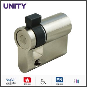 Adjustable Cam Single Mortice Cylinder Brass Material Satin Nickel Key Switch