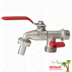 Cheap Medium Classic Universal Double Outlet Bibcocks Brass Faucet Brass Tap 1/2&quot;*3/4&quot;*3/4&quot;-1&quot;*3/4&quot;*3/4&quot; for sale