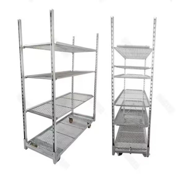 Pp Caster Easy Assemble Durable Burly Waterproof Bud Room Danish Trolley Shelves
