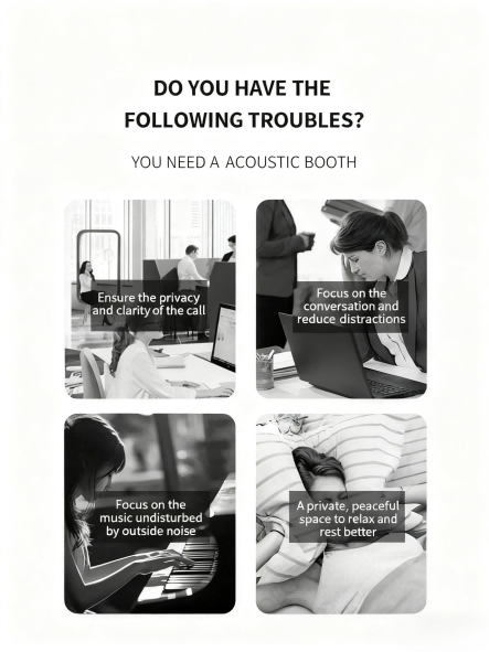 White Acoustic Office Pod Multi Person Sound Isolation Pod High Capacity