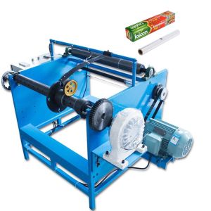 China Wood Packaging Material Manual Rewinder For Household Aluminum Foil Machine on sale