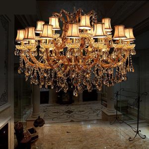 China Classic crystal chandeliers Lighting 24 Lights For Hotel Project (WH-CY-55) on sale