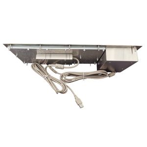 metallic Industrial trackball keyboard with large 55mm harden resin optical