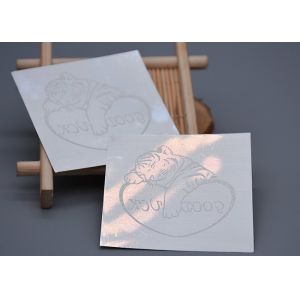 One Colour Custom Iron On Stickers , Garments Heat Transfer Labels