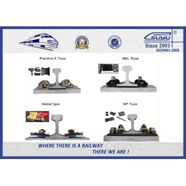 TUV OEM Rail Fastening System With 60Si2MnA HDPE Rubber Material