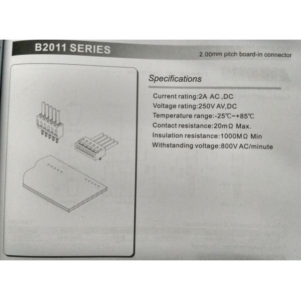 Brass Contact Top Entry Board-in Connectors Pitch 2.00mm Crimp SAN connector replacement