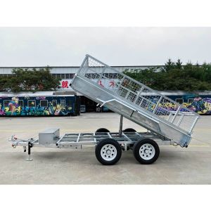 12x5 Hydraulic Tipper Trailers Hot Dipped Galvanised Box Trailer Silver 4000kg