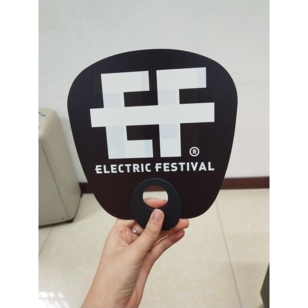 O Shape PS Promotional Hand Fan with customized design printing as advertising
