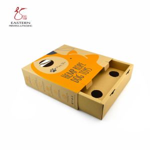 Pantone Color Hemp Handle Rope Corrugated Cardboard Box