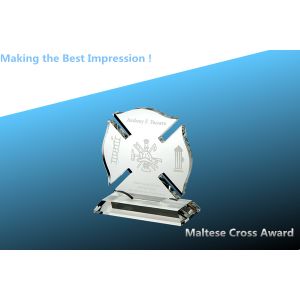 crystal award/acrylic trophy/acrylic maltese cross award/crystal maltese cross