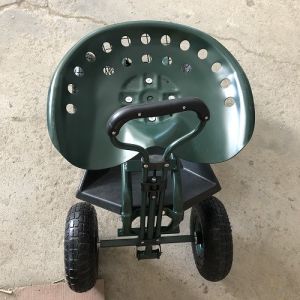 China Adjustable Garden Rolling Work Seat Rolling Seat For Gardening Trolley With Swivel Seat on sale