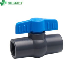 China Chinese PVC Compact Ball Valve with Glue Connection Form and All Size of Colorful Box on sale