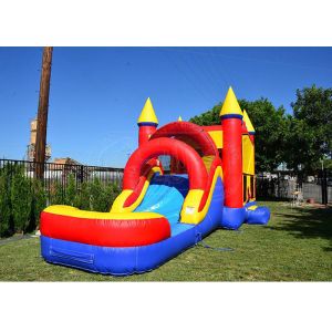 Commercial Inflatable Jumping Castle / Portable Bounce House And Slide